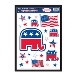 Republican Peel n Place Stickers