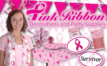 Pink Ribbon & Breast Cancer Awareness Decorations