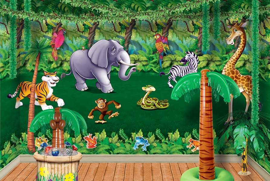 birthday party hall decorations. Decorate for a Jungle theme