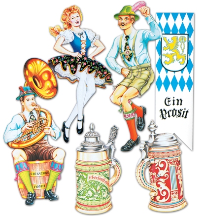 Oktoberfest cut out decorations are an important piece of your Oktoberfest party theme.