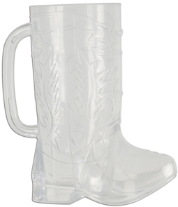 plastic cowboy boot mug