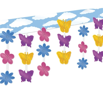 butterfly and flower 3 d ceiling decor