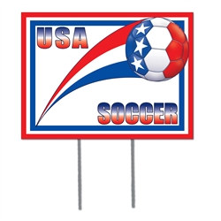 United States Soccer Plastic Yard Sign