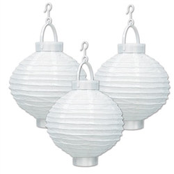 Light-Up Paper Lanterns (White)