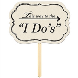 This Way To The I Do's Yard Sign