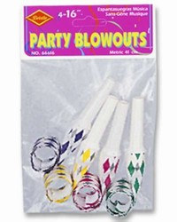 Party Blowout Noisemakers (4/pkg)