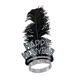 Black and Silver New Years Swing Tiara