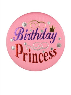 Birthday Princess Satin Button