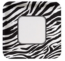 Zebra Print Dinner Plates (8/pkg)