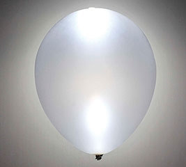Glow Silver Latex Balloon
