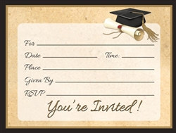 Sophisticated Grad Invitations (8/pkg)