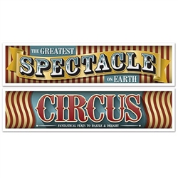 Give your circus or carnival themed party a vintage appearance with these Vintage Circus Banners! Hang them on the wall or across a stage and theyll set the tone for a night of entertainment.
