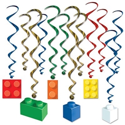 Building Block Whirls - add color and excitement to a classroom or party