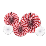 Peppermint Accordion Paper Fans - add a little 'flavor' to your next party!