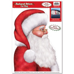 Santa Backseat Driver Car Cling (1/sheet)