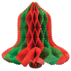 Red and Green Art-Tissue Bell
