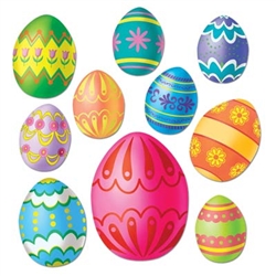 Colorful Easter Egg Cutouts