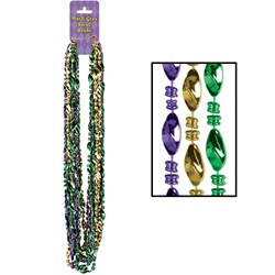 Mardi Gras Swirl Beads (12/pkg)