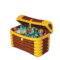 This Inflatable Treasure Chest Cooler will keep your drink treasure cool and style to your pirate themed party.