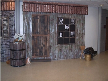 Our Barn Siding Backdrop is just what you need for a farm, western or halloween themed party.