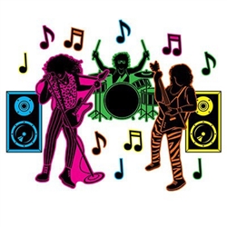 80's Hair Band Silhouettes - get ready for the power chord pose!