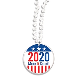 Beads with 2020 Make It Count Medallion