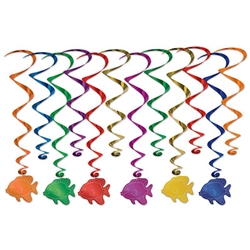Fish Whirls - Add color, fun and movement to your next Luau or Under The Sea themed party!