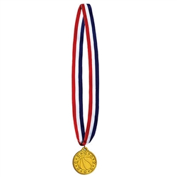 Basketball Medal w/Ribbon