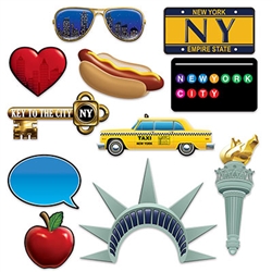 Give your guests memories that will last a lifetime at your next New York City themed party with these New York City Photo Fun Signs. 