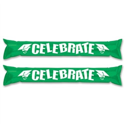 Green and White Graduation Party Sticks