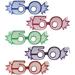 50th Glittered Eyeglasses