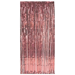 This easily hung Gleam 'N Curtain in Rose Gold, is easy to hang, and requires no assembly.  An easy way to add a beautiful shine and shimmer to your venue.  Rose Gold is THE It color, add this stylish trend to your party decor with ease with this curtain in Rose Gold. 