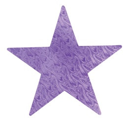 Purple Embossed Foil Star