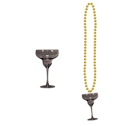 Gold Beads with Margarita Glass