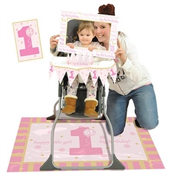 1st Birthday High Chair Decorating Kit - Pink