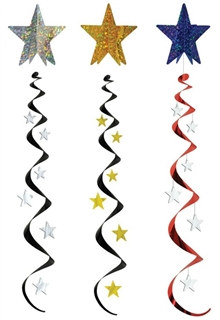 4' Black and Gold Jumbo Star Whirl (Choose Color)