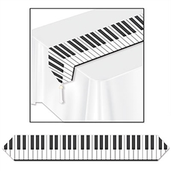 Printed Piano Keyboard Table Runner - hit just the right note at your next music themed party.