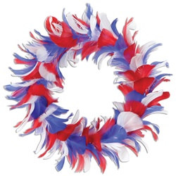 Red, White, and Blue Feather Wreath (8 inch)