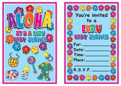 Hula Baby Invitations 