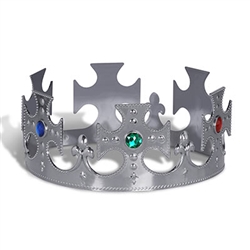 You'll know who's party royalt with this Plastic Jeweled King's Crown