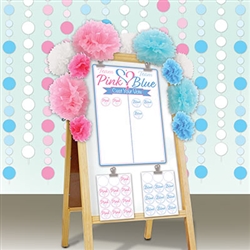 Gender Reveal Tally Board and Stickers
