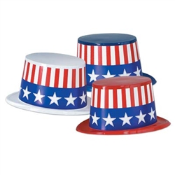 Assorted Patriotic Plastic Topper Hats