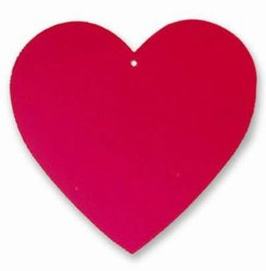 Wear your heart on your sleeve with this 9 inch Red Foil Heart Cutout.