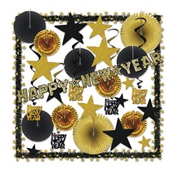 Glistening Gold New Year's Eve Decorating Kit