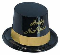 Gold Legacy New Year Plastic Topper Hat