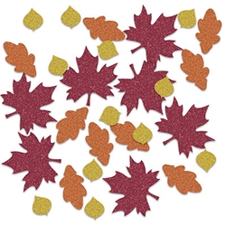 Bring the bright vibrant colors of fall to your table, shelves and displays at your next fall or Thanksgiving themed event. This Fall Leaf Deluxe Sparkle Confetti will add sparkle and interest to any surface. Great for scrap or memory books. 