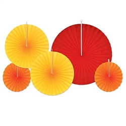Accordian paper Fane in Red, Yellow and Orange