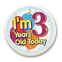 Im 3 Years Old Today Flashing Button