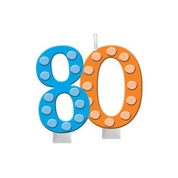 Bright and Bold 80 Candle