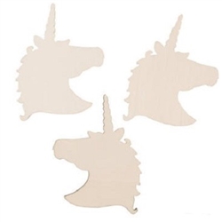 DIY Unfinished Wood Unicorn Shapes - let everyone horn in on the fun at your next unicorn or fantasy themed party